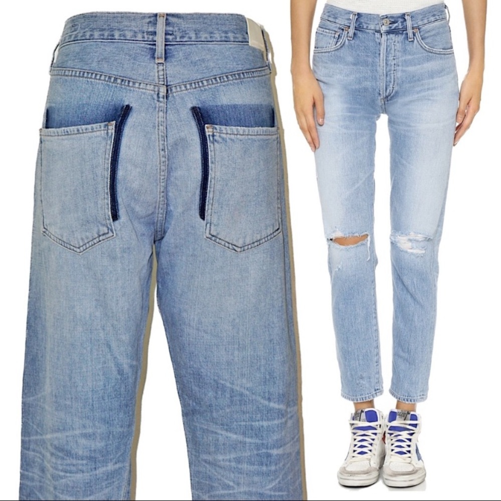 COPY - NWT Citizens of Humanity Liya High Rise Straight Leg Cropped Jeans